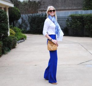 Blue High-Waisted Trousers | The Style Scribe