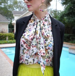 Floral Tie-Neck Blouse | The Style Scribe