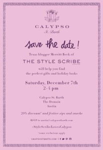 Save The Date // Calypso St. Barth Event in Austin with The Style Scribe