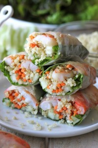 Shrimp & Quinoa Spring Rolls | The Style Scribe