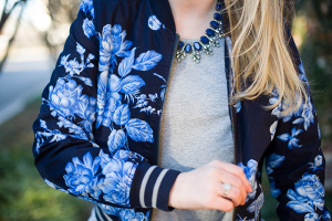Flower Bomb | The Style Scribe gap floral bomber jacket chanel bag calypso jazmin tee