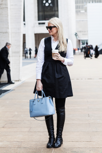 Alexander McQueen Dress, Theory Shirt, Burberry Coat | The Style Scribe