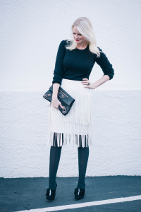 White Fringe Skirt | The Style Scribe