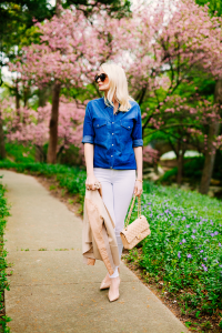 Chambray Shirt + Nude Pumps | The Style Scribe