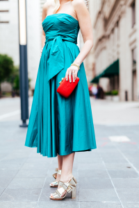 Tibi Satin Poplin Strapless Dress | The Style Scribe