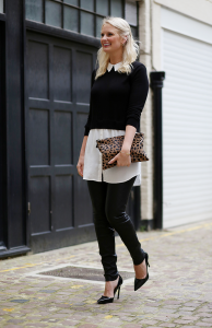 Oasis Layered Top + Leather Leggings | The Style Scribe